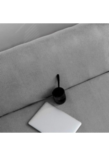 Suntek Magideal Elastik Kanepe Slipcover Düz Mobilya Gri-3-koltuk