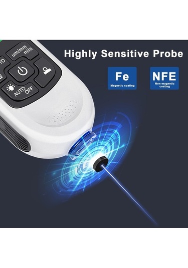 Trendooze Profesyonel Otomotiv Ölçer Kaplama Kalınlığı İçin Ekran Dijital Beyazı Vz