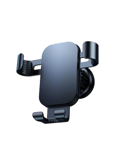 Polham Havalandırma Girişli Araç Telefon Tutucu, Titremez Düşmez Otomatik Kilitli Telefon Tutucu Siyah