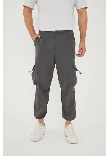 Camp Scoutland Camp550 Outdoor Tactical Kargo Cepli Ayarlanabilir Paçalı Oversize Erkek Jogger Yürüyüş Pantolonu Gri