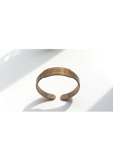 Nazar Kötü Enerjiye Karşı Dualı Mıknatıslı Bakır Bileklik