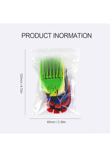 Yifomall 8'li Saç Kesme Tarağı Seti - Evde Profesyonel Saç Şekillendirme İçin Çok Amaçlı Kullanım