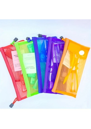 Willowhaven Mavi 8'li Seyahat Diş Fırçası Seti Taşıma Çantası Kamp