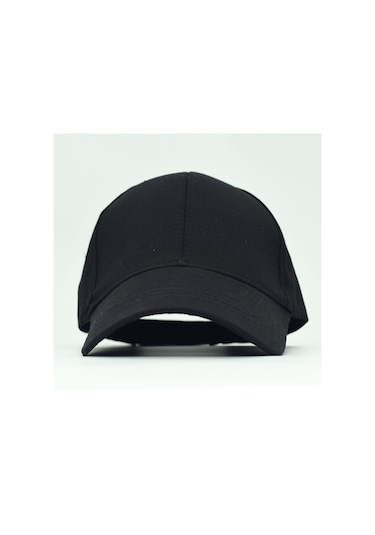 Unisex Ayarlanabilir Siyah Spor Basic Şapka Siyah