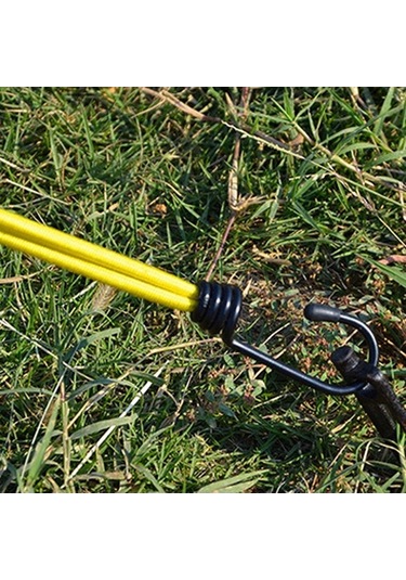 Pazly 5'li Set Kamp İpi - Çadır Sabitleme, Bagaj Bağlama İçin Esnek Dayanıklı Yeşil-siyah 150mm Çok Renkli