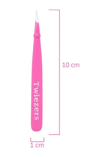 Twiezers Twzset3331 Deri Çantalı 3'lü Paslanmaz Çelik Cımbız Seti - Pembe/pembe