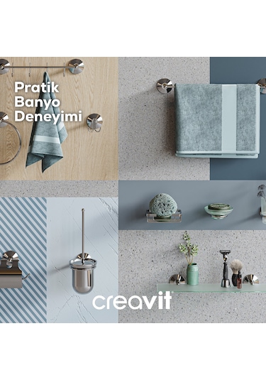 Creavit BJ11030 Joyful Tuvalet Fırçalığı Cam - Duvardan