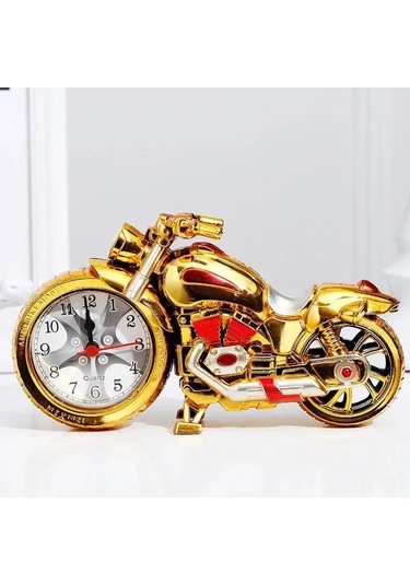 Kosona Motorsiklet Modeli Dekoratif Alarm Saati - Akıllı Göstergeli, Pil İle Çalışır, Ev Ve Ofis Dekoru, Öğrencilere Uygun