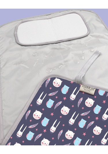 Anne Bebek Bakım Örtüsü Alez Yenidoğan Alt Açma Değiştirme Purple Organizer Pedi Minderi ÇiftTaraflı