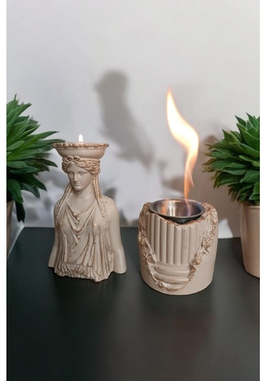 Dekoratif Karyadit Kızı Ve Ateş Çukuru Seti Hediyeli Sütlü Kahve