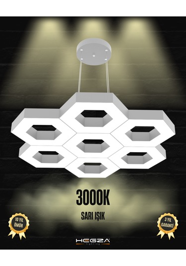 Miele Gri Kasa, Sarı Işık Modern Sarkıt Led Avize GRİ RENK