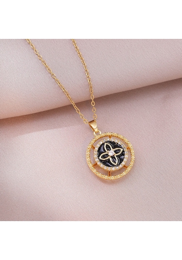 Bayan Kolye: Moda Estetiği Titanyum Çelik Kolye No.159 Çok REnkli