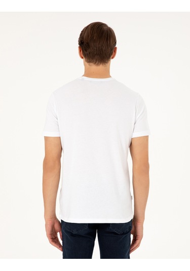 Pierre Cardin Erkek Beyaz Tişört Basic 50306980-vr013 Beyaz