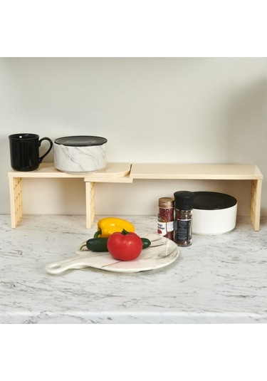 Deco Raf Düzenleyici Organizer 2 Farklı Kullanım Çok Amaçlı Dolap İçi Düzenleyici Beyaz