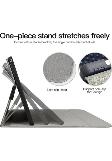 Yifomall Microsoft Surface Pro 4/5/6/7/7+ Ve Go 3 İçin Bluetooth Klavye Dahil Tam Kaplama Düşme Koruyucu Yumuşak Kılıf - Siyah