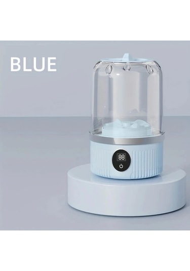 Boatshop1 Portable Otomatik Çamaşır Makinesi Blue 3000mah Süper Pil Ömrü 2 Saat Şarj 20 Kullanım Seyahat Ev Rv İçin