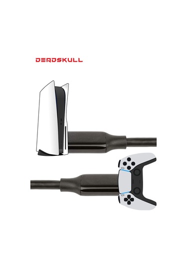 Ps5/ps5 Slim/ps5 Pro Uyumlu 3m Type-c Type-c Joystick Şarj Data Kablosu Siyah