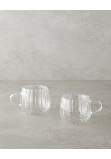 English Home Astral Borosilikat Cam Double Wall Kupa 280 Ml Şeffaf Şeffaf