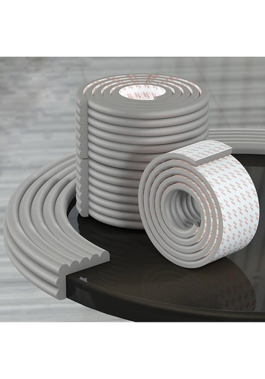 Hangfox Yetişkin Ve Çocuklar İçin Yüksek Yoğunluklu Nbr Köpük Kenar Koruyucu - 78.1 İnç Geniş, 3.1 İnç Genişlikli, Zımparasız Uygulama, Çarpma Ve Çatlama Riskini Azaltır Gri