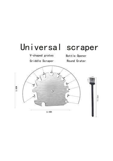 Konesam Stainless Steel Barbekü Temizleme Aleti: Tırpan Ve Fırça İle Mangal Izlerini Tamamen Kaldır Çok Renkli