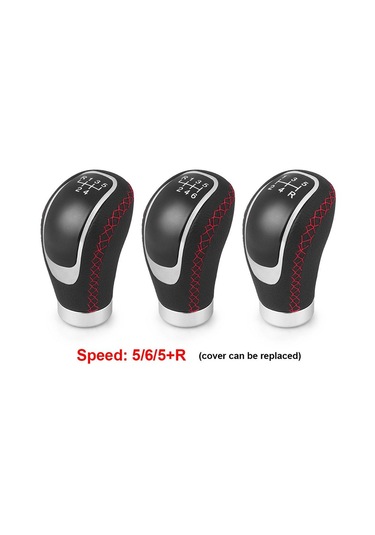 Mavi 5/6 Hız Evrensel R Pu Deri Vites Topuzu Manuel Araba Vites Sopa Kafa Vites Değiştirme Topuzu Modifiye Vites Kafası