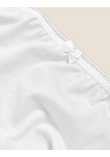 Marks & Spencer 5'li Cotton Lycra Short Külot Seti Beyaz