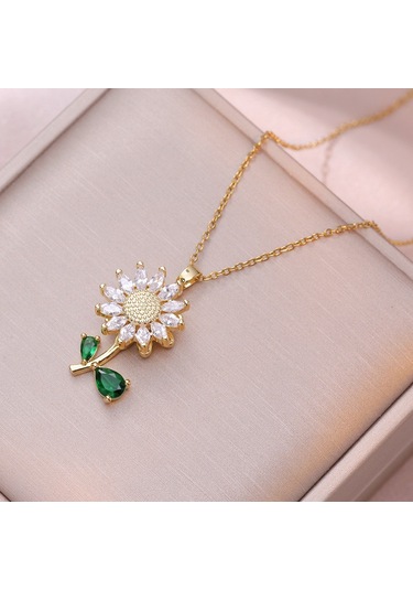 Bayan Kolye: Moda Estetiği Titanyum Çelik Kolye No.131 Çok REnkli