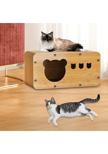 Suntek Kedi Tırmalama Karton Ev Küçük Hayvanlar Için Komik M