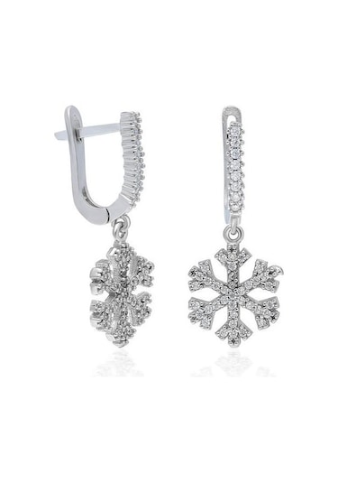 Kar Tanesi Gümüş Kolye Küpe Yüzük Taşlı Üçlü Set Tst07