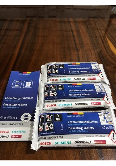 Kahve Makineleri Ve Su Isıtıcıları İçin Kireç Çözücü Tablet 3X18G