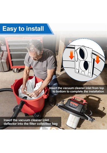 Crackedice Shop-vac Islak/kuru Vakumlar İçin Vakum Giriş Deflektör Tertibatı