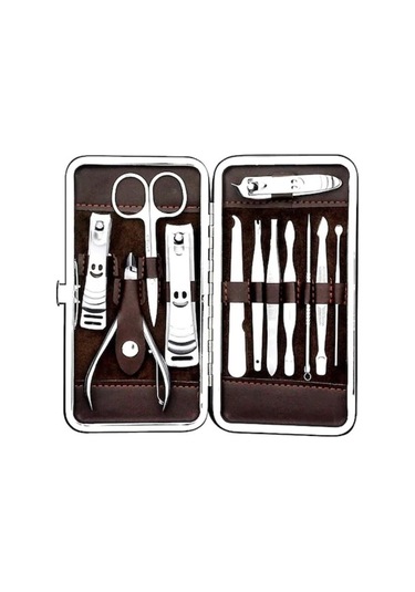 Profesyonel Çelik Manikür Pedikür El Ayak Bakım Seti 12 Parça