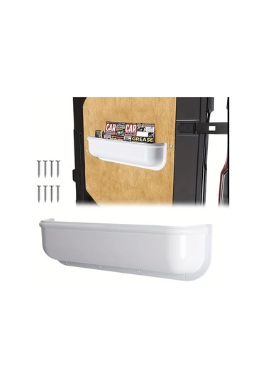 Dream011 Beyaz 2 Adet Pvc Karavan Kapı Depolama Kutusu Kendiliğinden Vidalı Beyaz