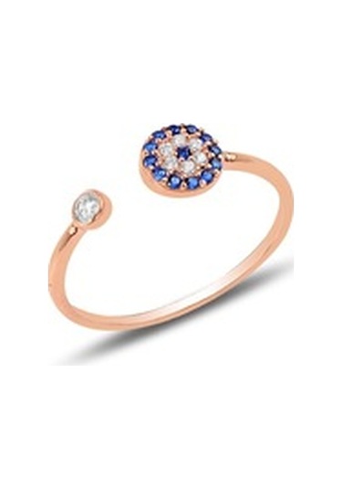 Gümüş Rose Nazar Modeli Üçlü Set