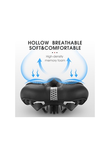 West Bıkıng Yp0801128-129 Darbeye Dayanıklı Bisiklet Selesi Nefes Alabilir Mtb Yol Bisiklet Koltuk Minderi - Yıllık Halka Desenli Silikon Tip