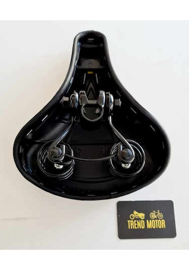 Bisiklet Sele Koltuk Geniş Model Yaylı - Siyah