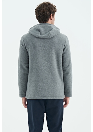 Air Jones Tommy Life Hern Gri Melanj Erkek Polar Sweatshirt - 88301 GRİ MELANJ