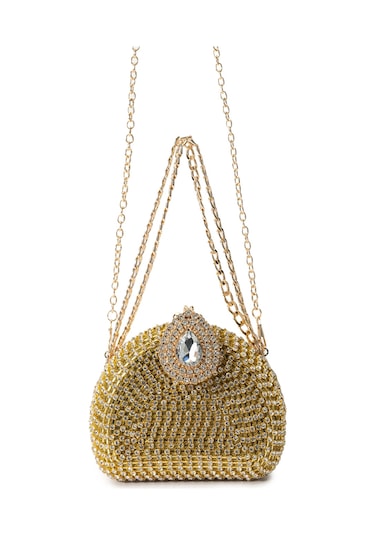 Tamer Tanca Kadın Vegan Sarı El Çantası 1083 004 Bn Cnt Sk24-25 Altın Altın