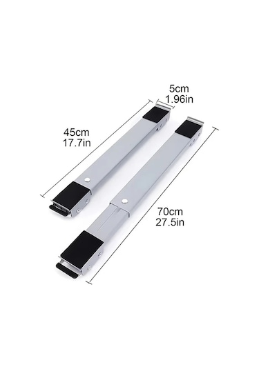 Dashanshop Beyaz 24 Adet 200kg Çamaşır Makinesi Ve Mobilya Ayarlanabilir Sağlam Metal Tekerlek Seti