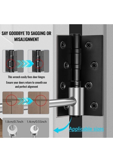 Ayarlanabilir Kapı Menteşe Onarım Aracı-ağır Hizmet Menteşeleri Gap Anahtarı Ve Onarım Spanner 14-25 Mm Aralığı