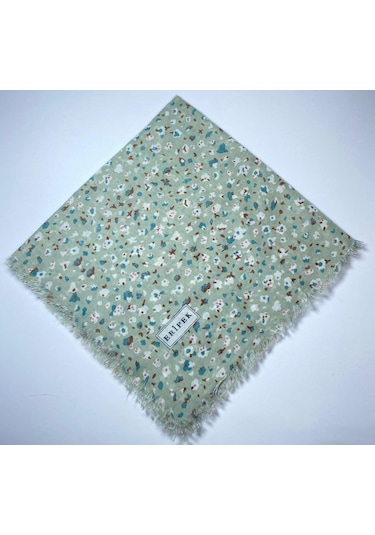 Saçaklı Pamuk Tülbent - 05505 - 95 X 95 / Su Yeşili - 11 Su Yeşili - 11