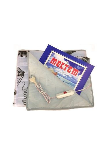 Meltem Tek Kişilik Elektrikli Battaniye Çok Renkli Pamuk Kumaş 90 x 150 CM Çok Renkli