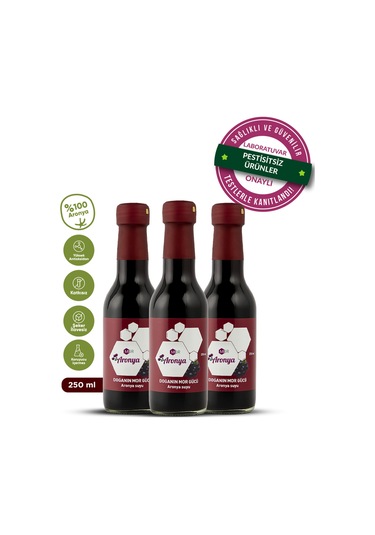 Mor Aronya Suyu 250 Ml 3lü Avantaj Paketi