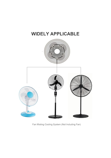 Padalink 18 İnç Siyah Bahçe Fani Soğutma Sprey Halka Seti - 3m Su Borusu, Bakır Uçlar, Kolay Kurulum, Elektriksiz Fani Dahil Değil