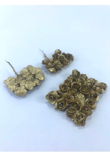 FdayAksesuar Gold Renk Kağıt Çiçek FRDY15173