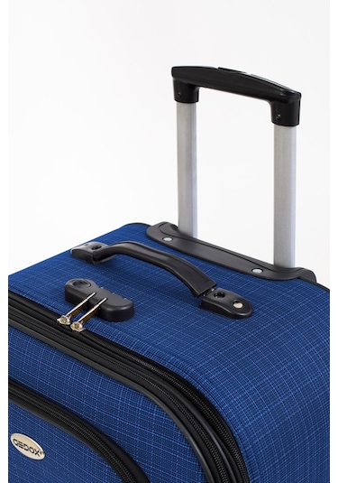 Kabin Boy 4 Teker Kumaş Valiz Saks Mavi 1081 Saks Mavi