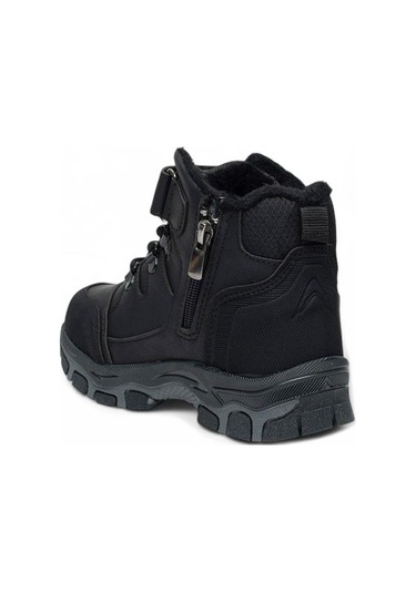 Celira Nwh Cırtlı Siyah Kaymaz Taban Erkek Çocuk Bot Siyah Füme