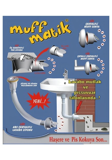 Koku Yok Çekvalfli Adaptör Conta Lavabo Gideri Koku Önleyici