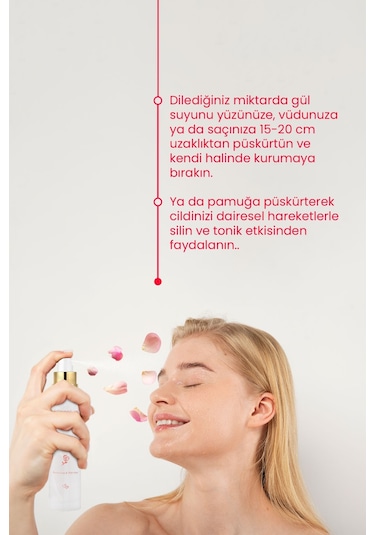 Bade Natural Gözenek Sıkılaştırıcı ve Arındırıcı Doğal Gül Suyu Tonik 100 ML