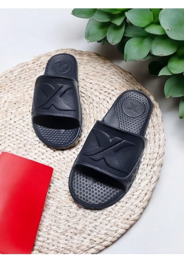 Erkek Eva Kaydırmaz Taban Islak Zemin X Plaj,deniz,havuz Terlik Lacivert